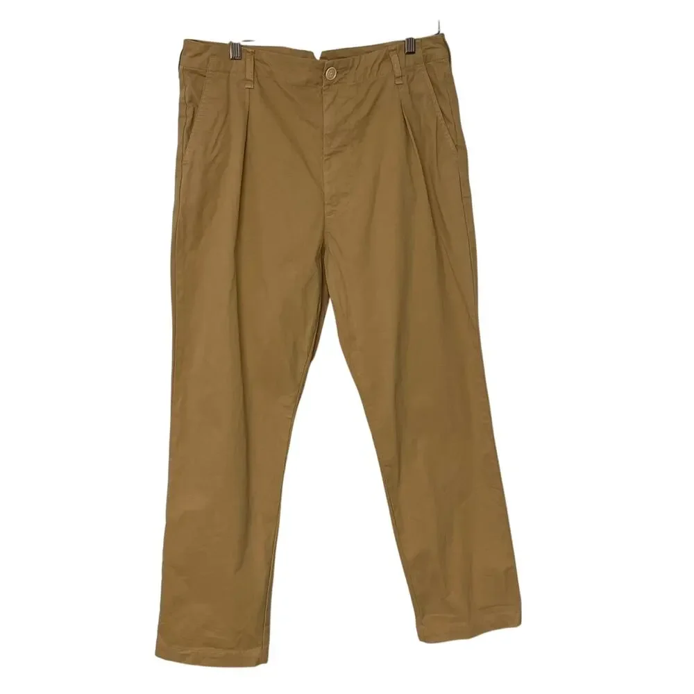Alex Mill Boyish Chino Pants Brown Khaki Pleated Size 12 - Picture 1 of 7